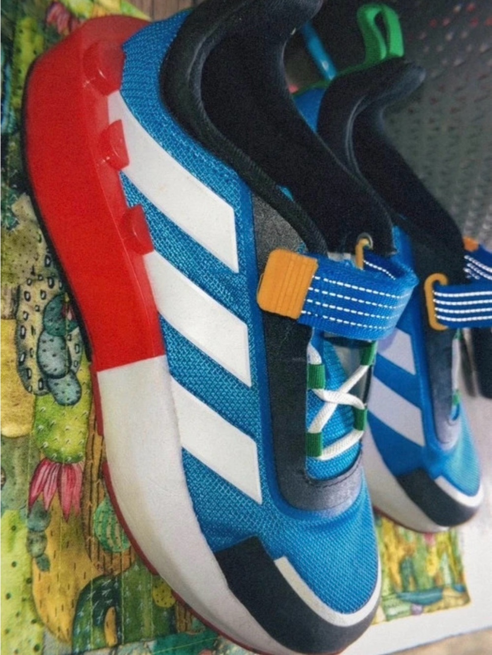 Adidas Tech Runner EL x LEGO 'Shock Blue White'